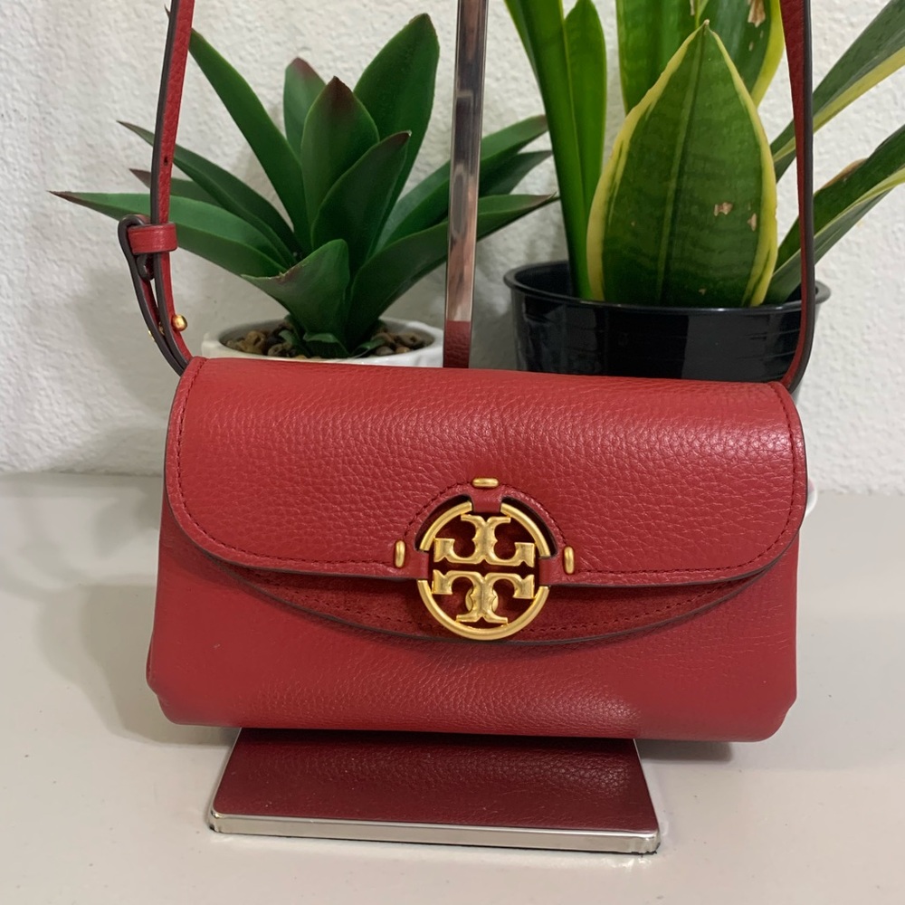 💕👜 TORY BURCH Crossbody Red Leather Bag - Picture 3 of 14